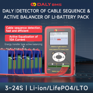 Lifepo4 Bms Equalizer Kev Ntsuas Tshuab 3S-24S Nrog 10A Active Balancer