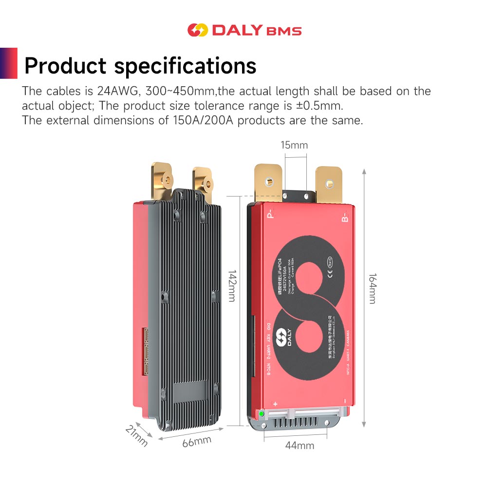 BMS 12V 200A DALY M Series Smart BMS 3S mpaka 24S 150A Chithunzi Chodziwika