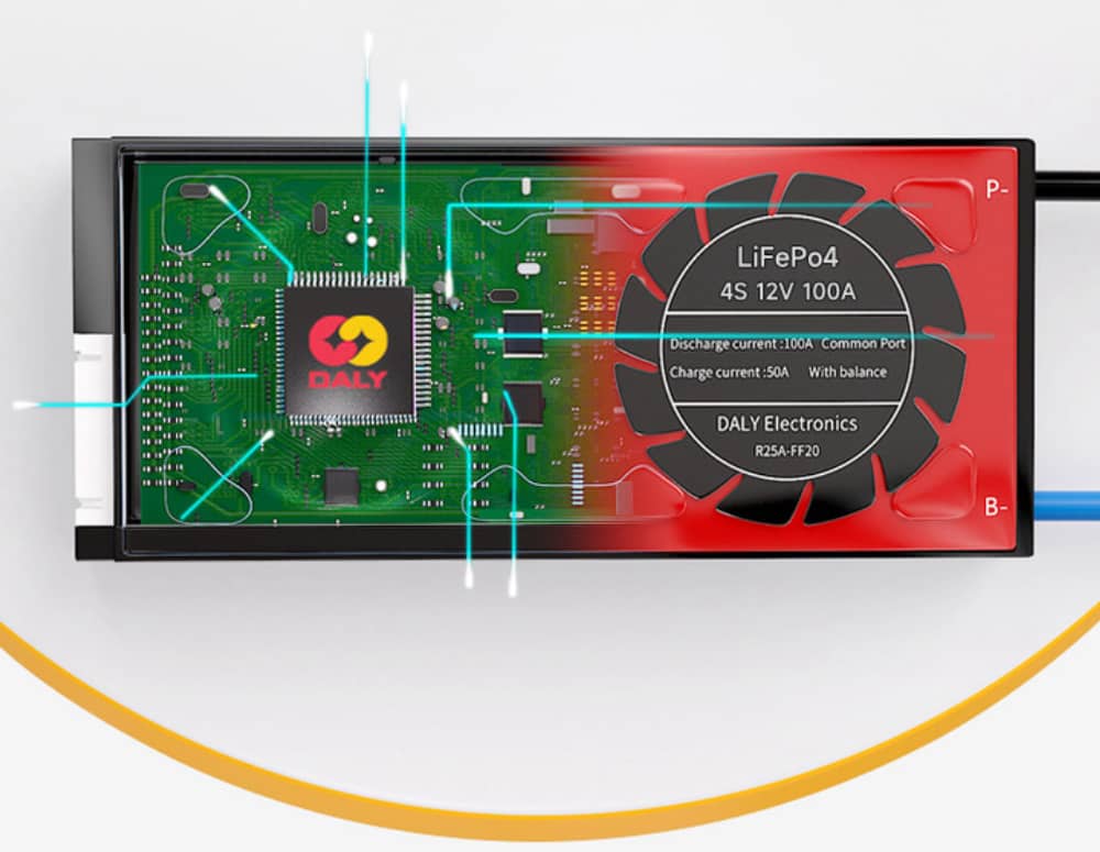 4s BMS 120a LifePo4 with 24 8ga Wires