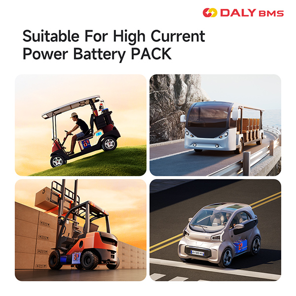 រទេះវាយកូនហ្គោល Daly Smart BMS 150A-500A 15S-24S ចរន្តខ្ពស់ BMS Li-ion LifePO4 BMS រូបភាពពិសេស