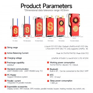 DALY BMS | Active Balancing BMS | 4S–24S | Smart Active Balancing Battery Management System | 30A–400A | LFP / Li-ion (NMC) / LTO Compatible | Auto Cell-Count| Built-in Bluetooth App Monitoring | 1A Active Balancing | Supports 14 Inverter Protocols