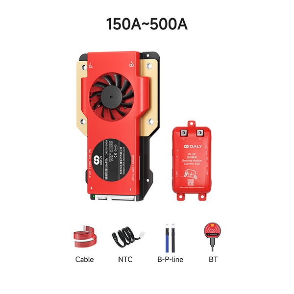 រទេះវាយកូនហ្គោល Daly Smart BMS 150A-500A 15S-24S ចរន្តខ្ពស់ BMS Li-ion LifePO4 BMS រូបភាពពិសេស