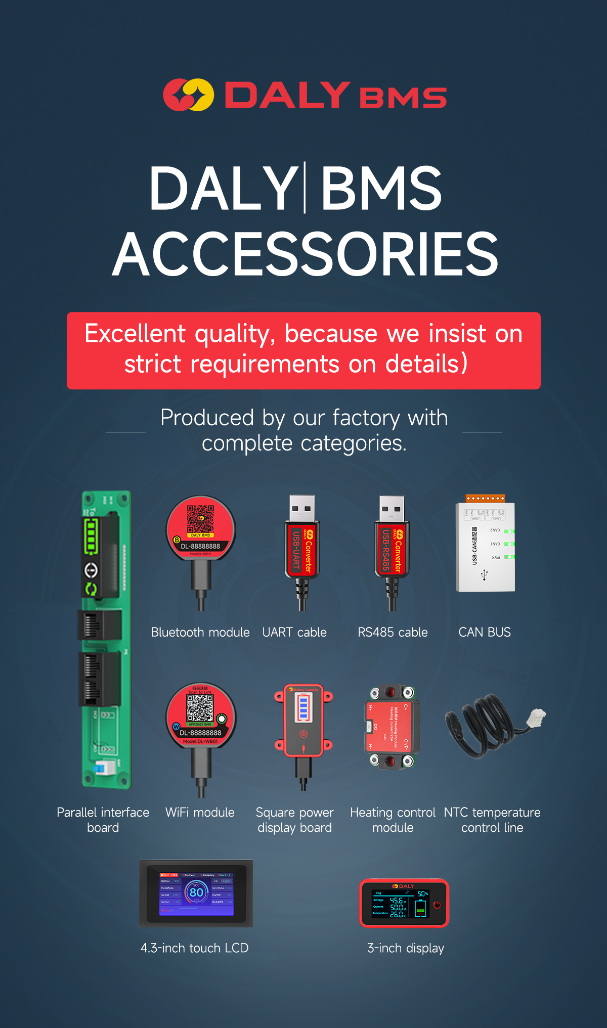 BMS Lithium Roj Teeb DALY Smart BMS Accessories (1)