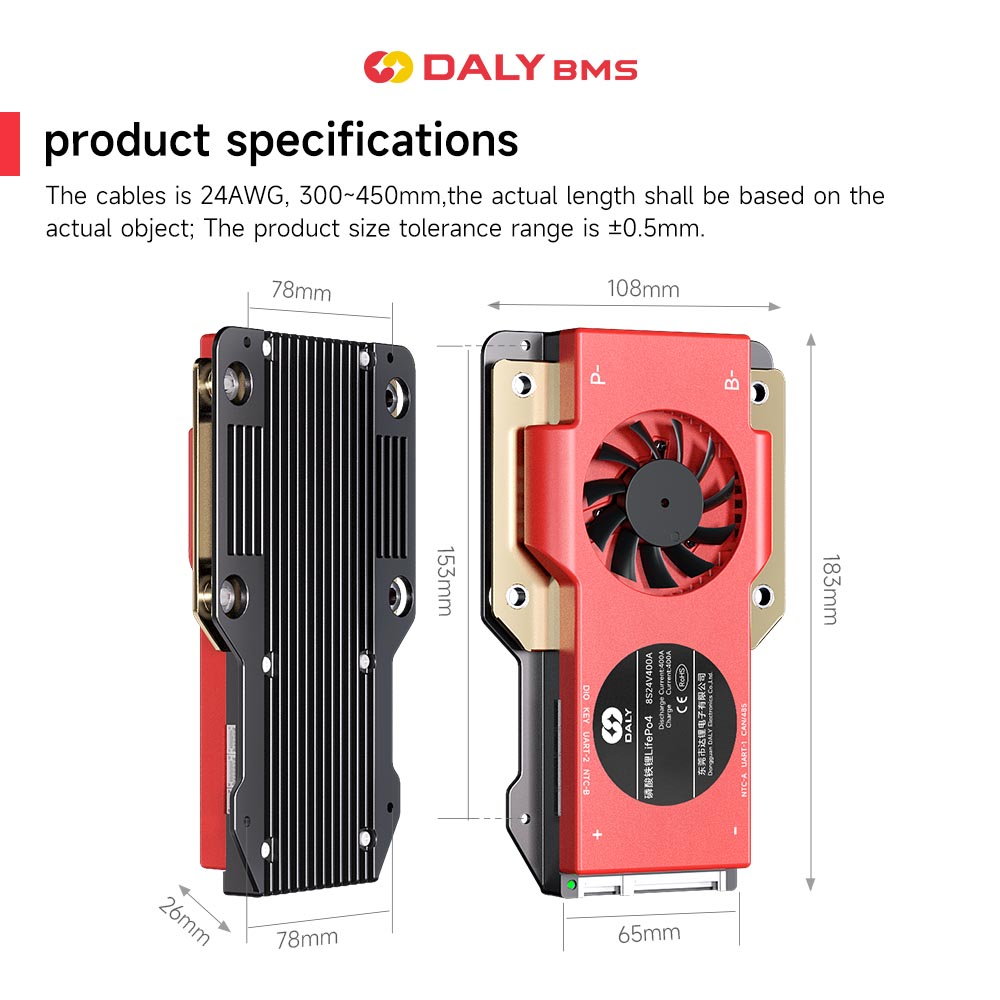 BMS 4S 12V Lifepo4 Smart BMS DALY S շարքի գլխավոր նկարը
