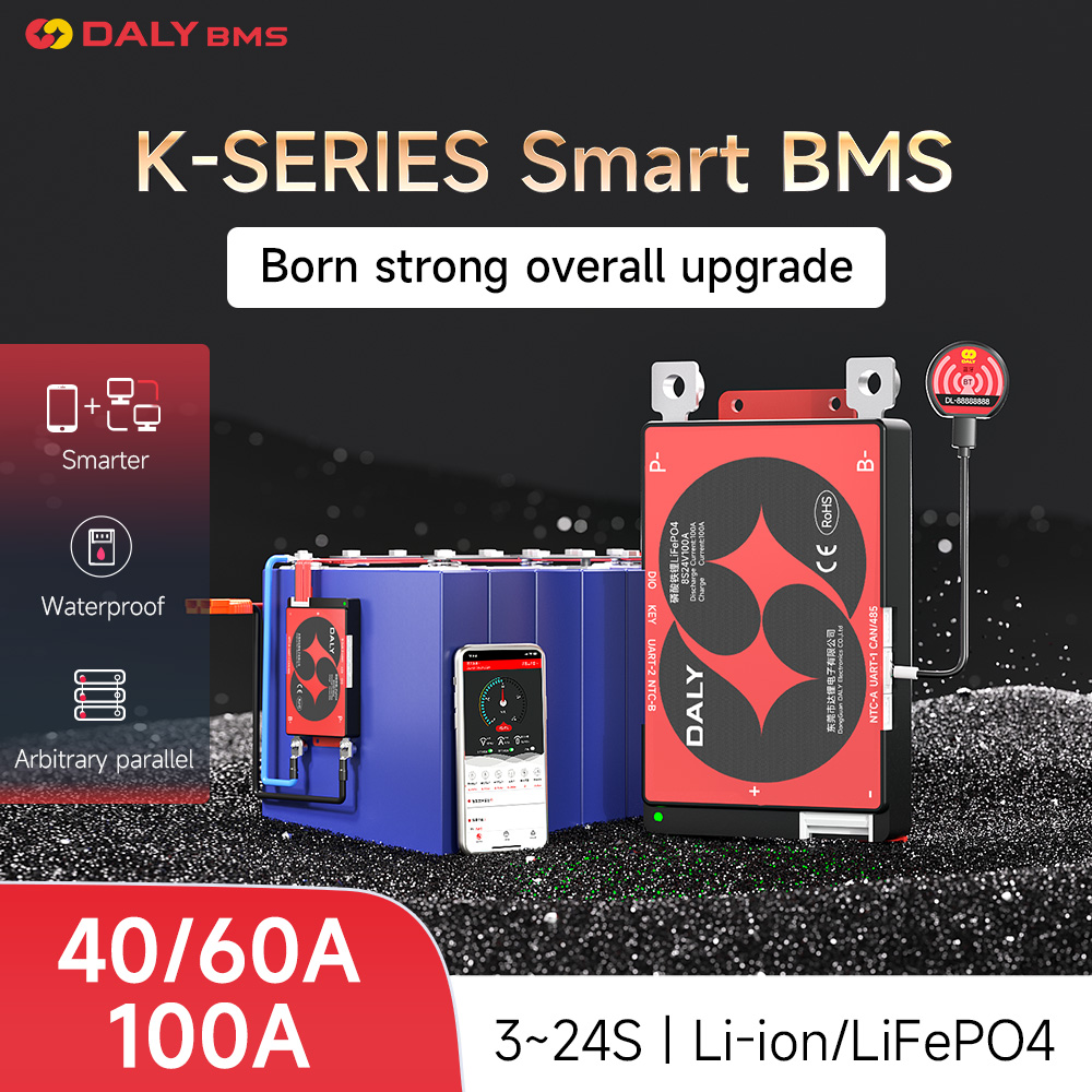 48V Lifepo4 BMS DALY K Series Smart BMS 3S to 24S 40A 60A 100A Featured Image