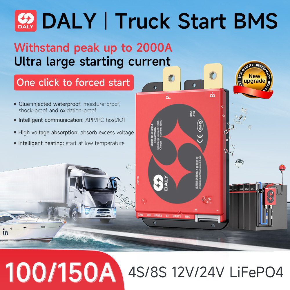 Truck Start BMS 12v 100a | 8s 12v BMS | 4s BMS lifepo4 | smart BMS lifepo4 Featured Image