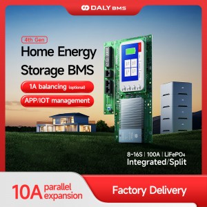DALY BMS｜4th Gen Home Energy Storage BMS｜8~16S｜100A｜10A Current Limiting｜Color Display｜Smart Protocol｜Li-ion & LiFePO4 Compatible