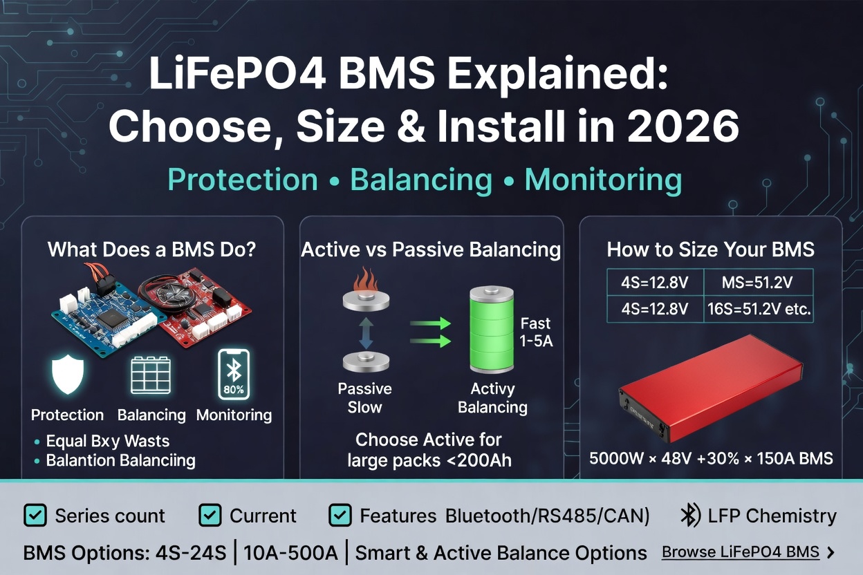 LiFePO4 BMS Explained: How to Choose the Right One (2026)