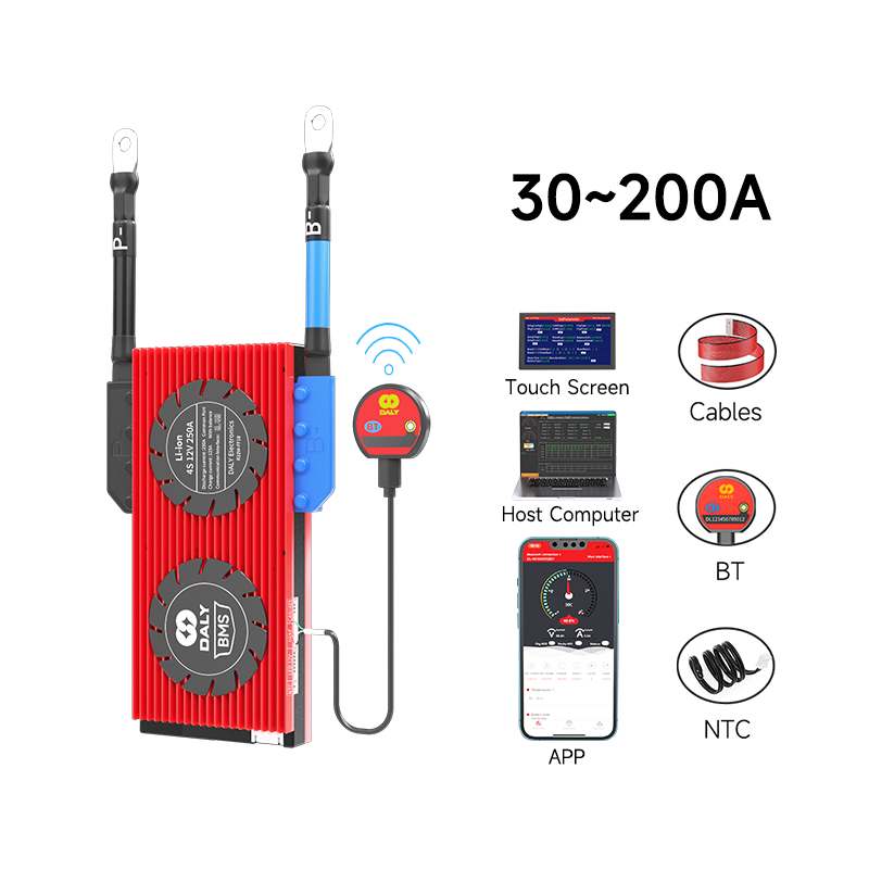 Ntse BMS Parallel Wifi Module Funtion NMC LTO LiFePO4 BMS 3.2V Cell Liion roj teeb 4 RAU 48S 30A RAU 200A Featured Duab
