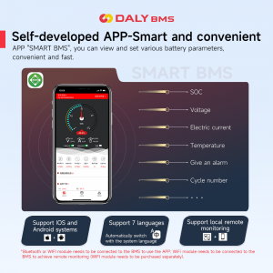 48V Lifepo4 BMS DALY K Series Smart BMS 3S to 24S 40A 60A 100A