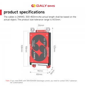 48V Lifepo4 BMS DALY K Series Smart BMS 3S to 24S 40A 60A 100A
