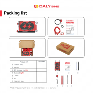 48V Lifepo4 BMS DALY K Series Smart BMS 3S to 24S 40A 60A 100A